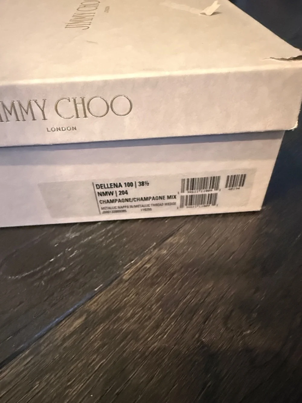 Jimmy Choo Dellena 100 38.5 Champaign